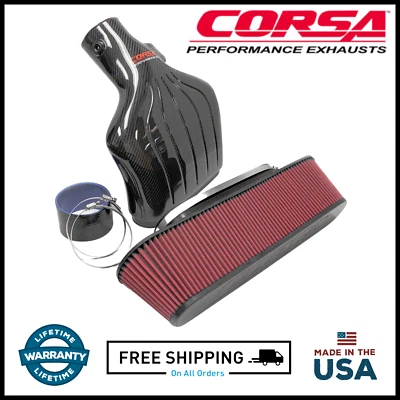 Corsa Carbon Fiber Cold Air Intake w/ Filter For 08-13 Chevrolet Corvette C6 LS3 - Image 1 of 4