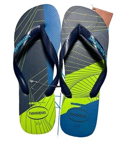 Havaianas TREND Herren Flip Flops Zitrone Limette Zitrusgrün Marineblau US11/12 - Bild 1 von 5