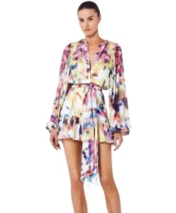 IMPRESIONANTE NUEVO SIN ETIQUETAS Vestido Revolve Saks Alexis Fiesta Boda Evento Multicolor Abstracto - Imagen 1 de 2