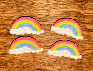 Qty 4 Rainbow Buttons Post Sewing Crafts Scrap Booking 1.5” - Picture 1 of 4