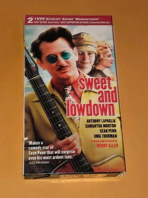Sweet And Lowdown VHS Tape 2000 Woody Allen Jazz Film Sean Penn Uma Thurman - Image 1 of 4