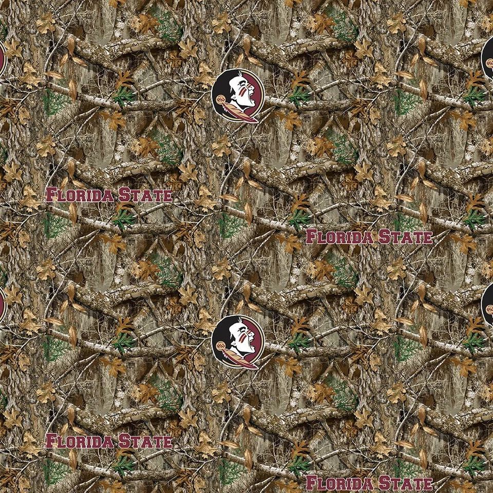 Florida State University FSU Seminoles tela de algodón REALTREE camuflaje-por yarda Foto 1 de 1