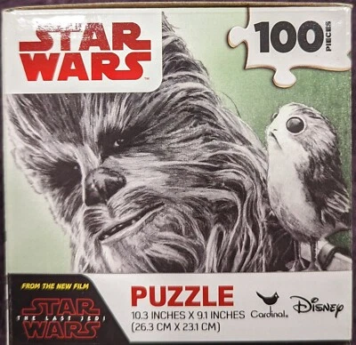 Disney's Star Wars The Last Jedi 100 Piece Jigsaw Puzzle 9" x 10" Chewbacca New - Image 1 of 4