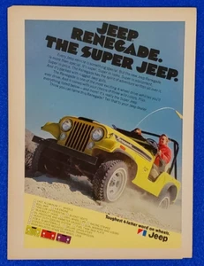 1972 JEEP RENEGADE ORIGINAL COLOR PRINT AD FREE SHIPPING "THE SUPER JEEP" LOT B2 - Picture 1 of 1