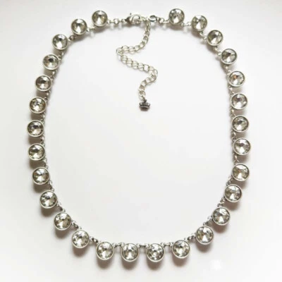 18" Premier Designs Crystal Collar Necklace Retro Women Party Vacation Jewelry - Image 1 of 4