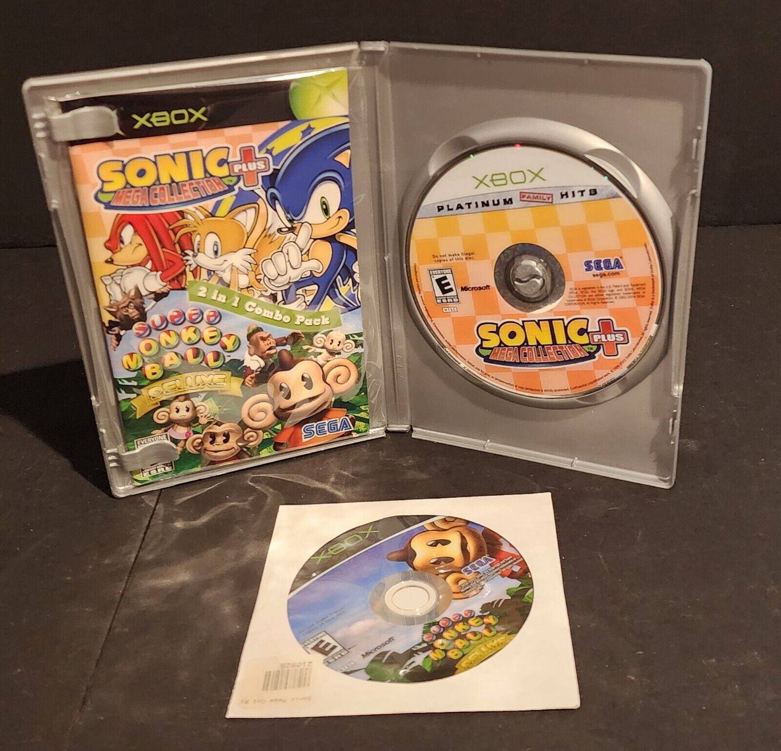 Sonic Mega Collection Plus/Super Monkey Ball Deluxe 2 in 1 Combo - Xbox Tested