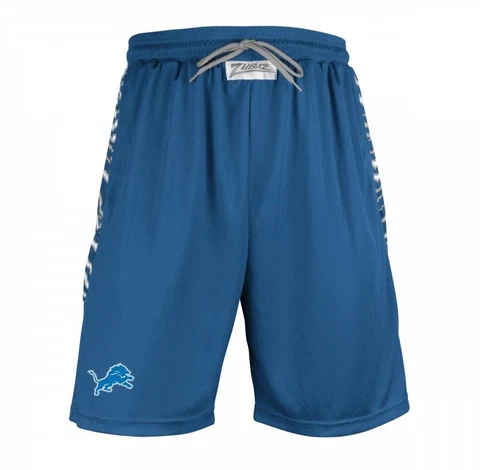 Zubaz NFL Men's Detroit Lions Team Logo Active Zebra Shorts Cover