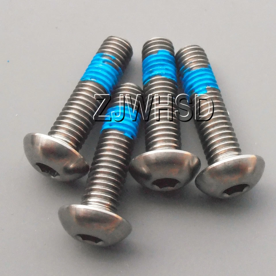 Tornillo de titanio 4 piezas M5 x 18 Ti Allen hexagonal zócalo cabeza de botón + ThreadLocker Foto 1 de 2