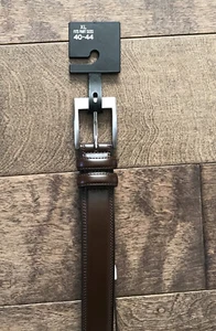 Merona Gürtel Herren XL 40-44 braun lederfrei silber Zange neu mit Etikett - Bild 1 von 5