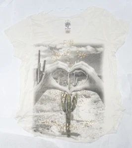 NEW Self Esteem California Fun Under Sun T Shirt women Juniors  L Large NIP 64A2 - Picture 1 of 1