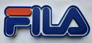 Fila Logo Sign | 3D Printed Display Plaque | Retro Sportswear Wall / Shelf Decor - Picture 1 of 2