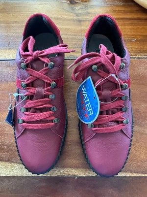 Josef Seibel Red Suede Leather Lace-Up Waterproof Size 37 - Image 1 of 4