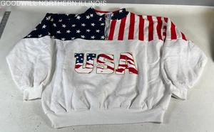 Men's Born In The USA Partial Zip Up Jacket Size L - Picture 1 of 5