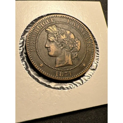 1871 A France 10 Centimes Nice! Z5165 - Image 1 of 3