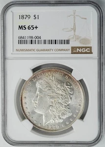 1879 Morgan Silver Dollar $ MS65+ NGC 950514-55 - Picture 1 of 5