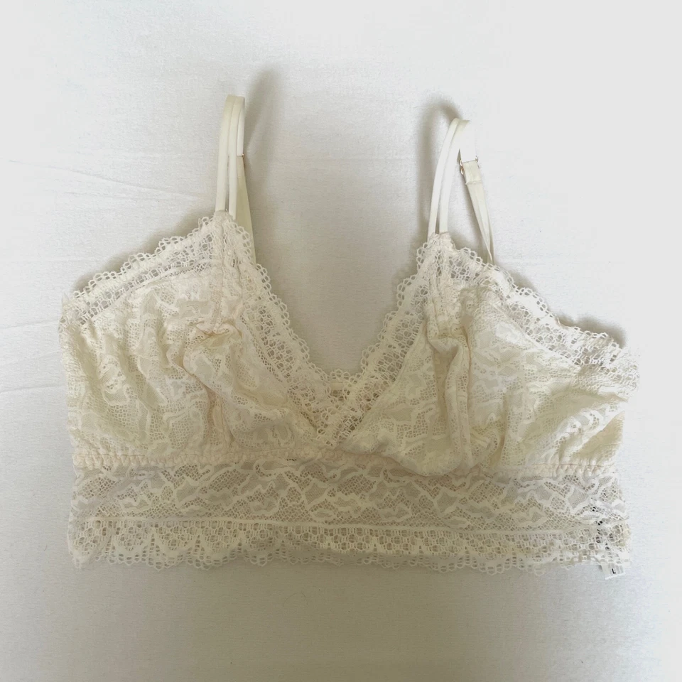 Sujetador Bralette Soma Talla L Marfil Abrazable Encaje Foto 1 de 1