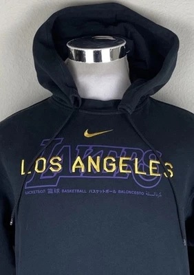 Sudadera con capucha a cuadros Los Angeles Lakers Nike Global Exploration Center mediana para hombre Foto 1 de 4