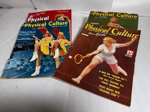Vintage Bodybuilding Steve Reeves PHYSICAL CULTURE Magazine 4 Issues 1935–'47! - Bild 1 von 22