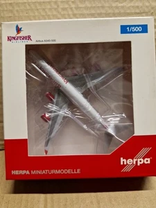 Airbus A 340 _500 KINGFISHER AIRLINES HERPA 1/500 Edition Limitée - Imagen 1 de 7