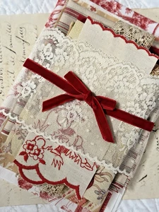 HERMOSO paquete de proyecto de telas y adornos de estilo francés en ROJOS - Imagen 1 de 11