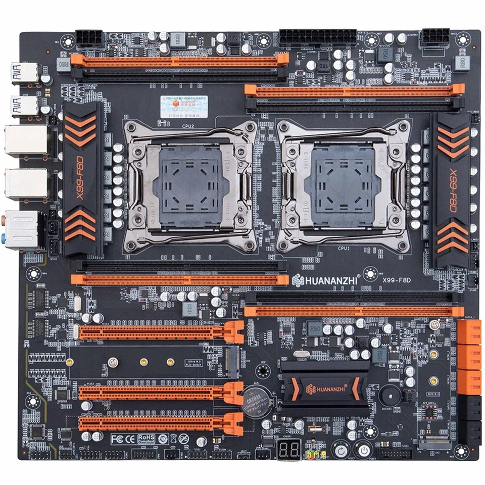 Placa Base EATX X99 Doble CPU LGA 2011 V3 Xeon 8 X DDR4 ECC Servidor PC - Imagen 1 de 4