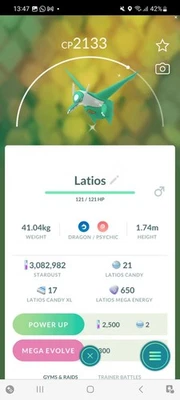 Pokemon Go Legendary Shiny Latios - Image 1 of 2