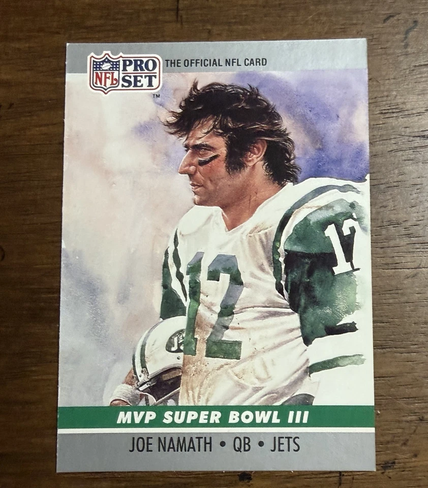 1990 NFL Pro Set Joe Namath Super Bowl MVP #3 HOF Original Owner Excellent Shape - Image 1 of 2