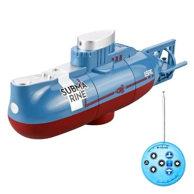 Blue Mini Submarine Toy Remote Control 360 Rotation Indoor Outdoor Fun - Image 1 of 4