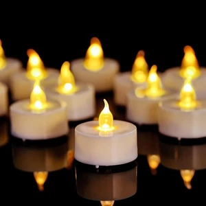 Tea Lights, 12 Pack Flameless LED Tea Light Candles 200 Hours Realistic - Picture 1 of 5