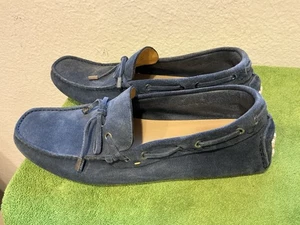 Fendi Herren Blau Wildleder Leder Bootsschuhe Halbschuhe 11,5 - Bild 1 von 5