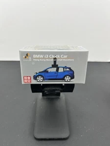 Kleine Modellautos BMW i3 Uhr Auto Hong Kong Marathon blau - Bild 1 von 3