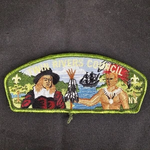 Twin Rivers Council Albany NY Parche Boy Scouts of America Nativo Americano - Imagen 1 de 6
