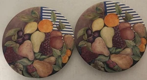 2 platos GIEN La Ronde Des Fruits de 6 5/8 pulgadas de FRANCIA - Imagen 1 de 6
