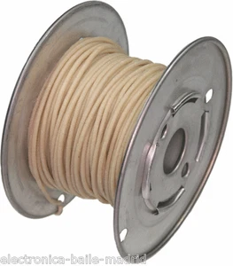 GAVITT 15 Mt WHITE GUITAR ELECTRIC 22 AWG VINTAGE CLOTH COVERED WIRE - Picture 1 of 1