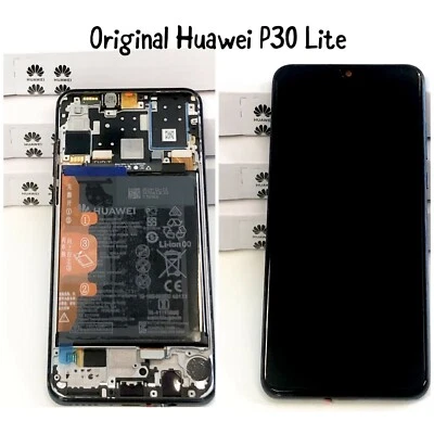 Origina Huawei P30 Lite New Edition LCD Display Einheit Touch Screen Glas Rahmen