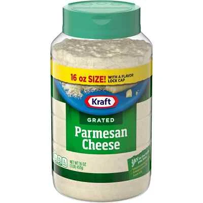 Kraft 100 Grated Parmesan Cheese Shaker 16 Oz Bottle FREE SHIPPING - Image 1 of 3