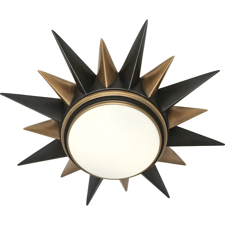 Robert Abbey Cosmos 2 Light Flushmount, Deep Patina Bronze/Warm Brass - 1017 - Image 1 of 1