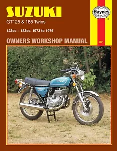 Haynes Manual 0301 for Suzuki GT125 L,M,A 74-76, GT185 K,L,M,A 73-76 LTD EDITION - Picture 1 of 2