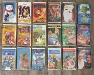 Disney Warner Brother etc mix VHS Lot Of 18 With Cases Preowned Good Condition  - Picture 1 of 7