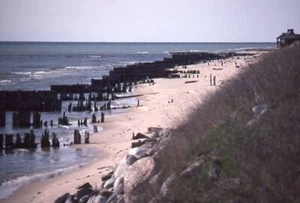 Two Views of Lake Michigan Shore Line, Ludington State Park, MI Color Slide 1983 - Picture 1 of 2