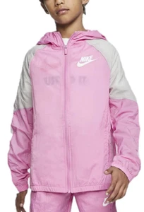 Nike Sportswear Boy’s Woven Track Jacket Pink Hoodie Size Medium BV3700-100 - Picture 1 of 5