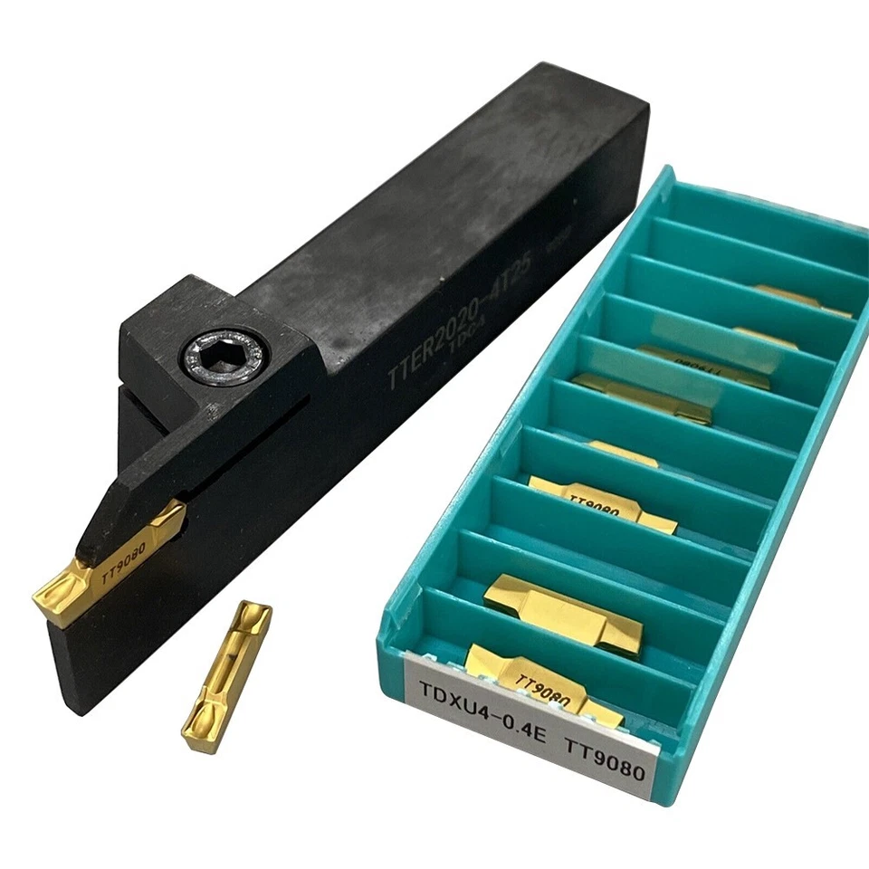 TTER2020-4T25 3mm Width 20mm External Grooving Tool Holder + 10Pcs TDXU 4E-0.4 - Image 1 of 4