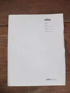 Manual de instrucciones Braun M12 ¡EXCELENTE!!! ¡Mira!!! - Imagen 1 de 1