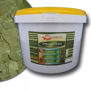Spirulina 30% Flocken 10Liter Eimer 1,6 kg Algenfutter Futter Fischfutter Algen - Bild 1 von 1