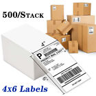 500 4"x6" Fanfold Direct Thermal Shipping Labels for Zebra BEEPRT Rollo Printers