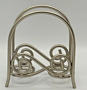 Napkin Holder Metal Swirl Design 6" tall x 5.25" across bottom - Picture 1 of 5