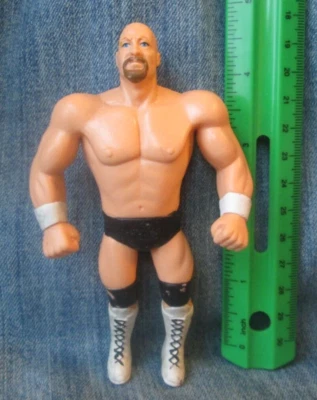 STEVE AUSTIN WWF BEND-EMS ACTION FIGURE Just Toys 1990's WWE Wrestling THK10 B - Image 1 of 2