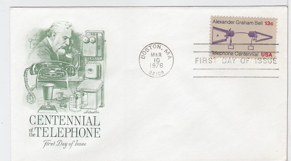TurtlesTradingPost- Alexander Graham Bell- Telephone 1976 #1683 FDC - Artmaster - Image 1 of 1