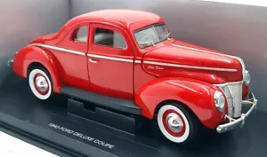 Eagle Universal Hobbies 1/18 Scale 38020 - 1940 Ford Deluxe Coupe - Red - Picture 1 of 5