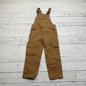 Duluth Trading Overalls Youth Size 6 Kids Brown Canvas Heirloom Gardening Bib - Picture 1 of 9